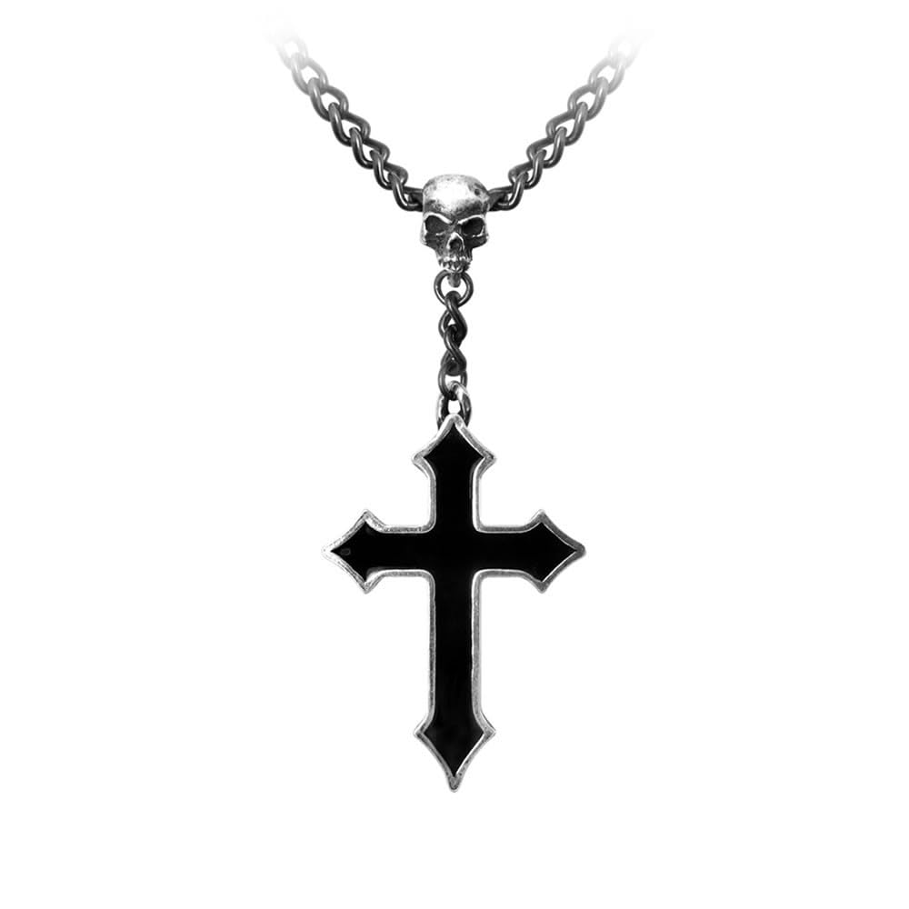 Alchemy Gothic Black Enamel Osbourne`s Cross Necklace : Amazon.ca